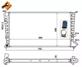 WILMINK GROUP wg1721702 -  Радиатор, охлаждение двигателя